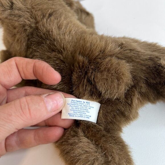Purr-Fection by MJC 1982 Vintage Brown Moose Stuffed Animal Plush 9" Stuffie - Picture 10 of 10